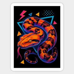 Retro Neon Albino Jungle Boa Magnet